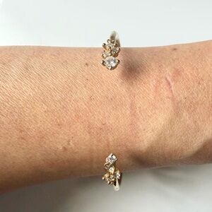Melinda Maria Gold and CZ Open Bracelet